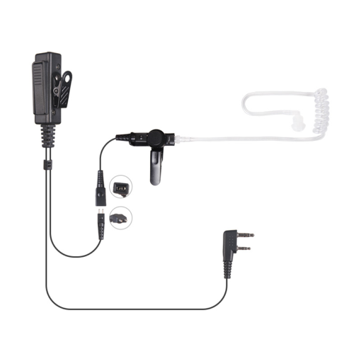 Radio rental 2-Wire Surveillance Earpiece Quick Disconnect CP200 CP200D Mag One CP185 BPR40